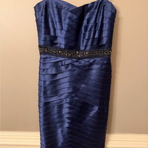 BCBGMaxAzria Strapless Navy Dress